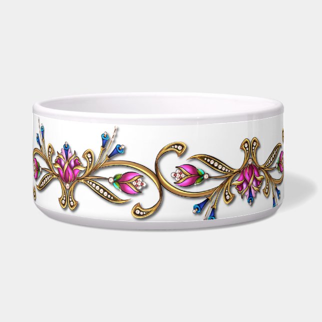 Elegant Jewel Pet Bowl (Front)