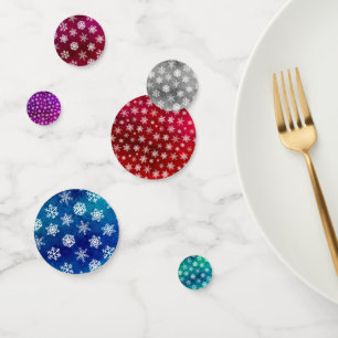 Elegant Jewel Tone Snowflake Winter Wonderland Confetti
