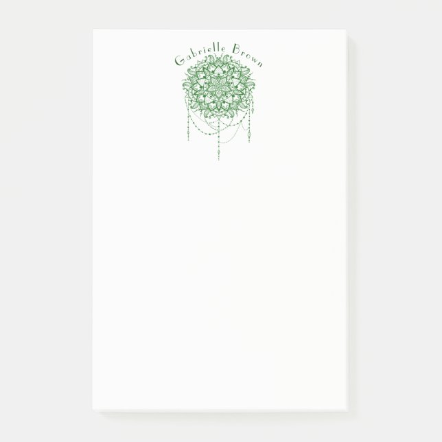 Elegant Jewelled Zen Mandala Post-it Notes (Front)