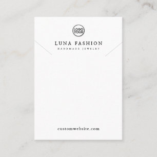 Elegant Jewellery Custom Logo Simple Design White Calling Card