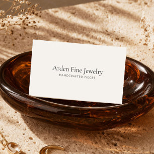 Elegant Jewellery Designer Minimalist Ivory Luxe Business Card