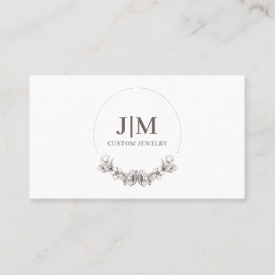 Elegant Jewellery Designer Monogram Business Card