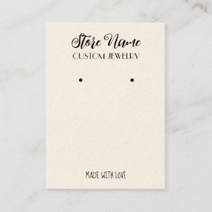 Elegant jewellery earring display business card