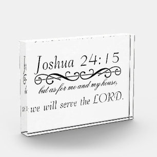 Elegant Joshua 24 House Blessing Prayer  Photo Block