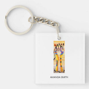 Elegant, Joy and Happy Dance Key Ring