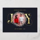 Elegant JOY Christmas Wreath Leaves Berries Photo 