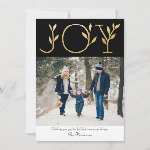Elegant Joy Photo Holiday Card
