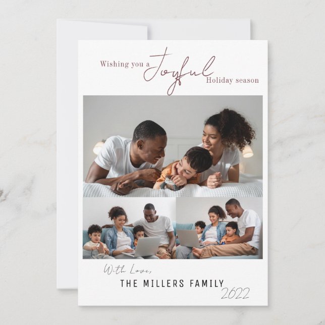 Elegant Joyful Holiday Seasons 3 Photo  (Front)