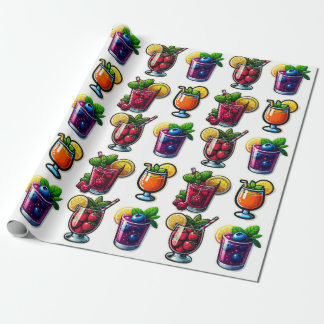 Elegant Juice Glass Wrapping Paper