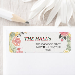 Elegant July Wedding Return Address Label
