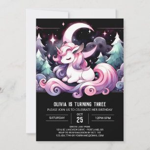 Elegant Jungle Horse Birthday Invitation