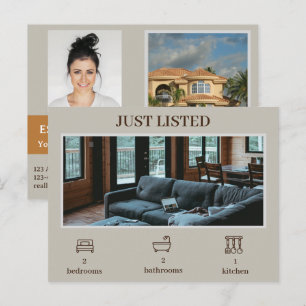 Elegant Just Listed Real Estate Postcard