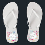 Elegant Just Married Wedding | Flip Flops<br><div class="desc">For further customisation, please click the "Customise" button and use our design tool to modify this template. If the options are available, you may change text and image by simply clicking on "Edit/Remove Text or Image Here" and add your own. If you wish to have this design added to a...</div>