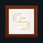 Elegant Just Married Wedding | Keepsake Box<br><div class="desc">For further customisation, please click the "Customise" button and use our design tool to modify this template. If the options are available, you may change text and image by simply clicking on "Edit/Remove Text or Image Here" and add your own. If you wish to have this design added to a...</div>