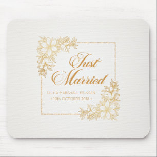 Elegant Just Married Wedding   Mousepad