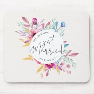 Elegant Just Married Wedding Mousepad