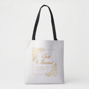 Elegant Just Married Wedding   Tote Bag