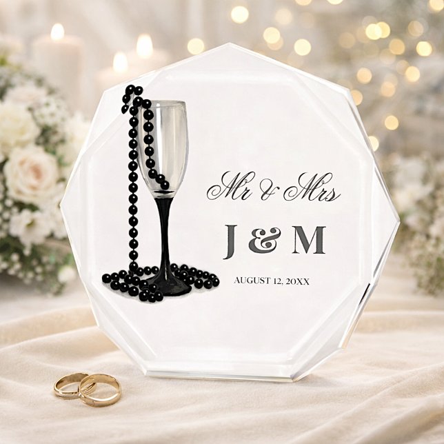 Elegant Keepsake Newlyweds Gift Bride Groom  Photo Block (Creator Uploaded)