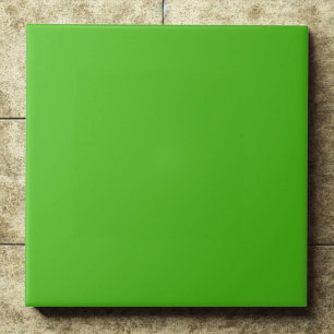 Elegant Kelly Green Accent #4cbb17 Ceramic Tile