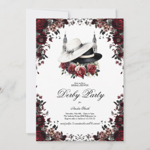 Elegant Kentucky Derby Bridal Shower Invitation Fl