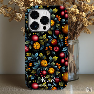 Elegant Khokhloma Floral in Rich, Vibrant Colours Case-Mate iPhone 14 Pro Case