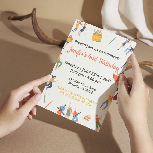 Elegant Kids Theme Birthday  Invitation (Creator Uploaded)