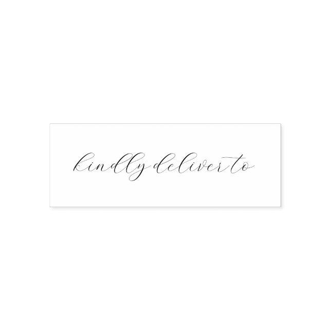 Elegant Kindly Deliver To Wedding Envelope  Self-inking Stamp (Design)