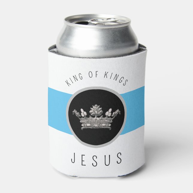 Elegant King of Kings Jesus Crown Christian Can Cooler (Can Front)
