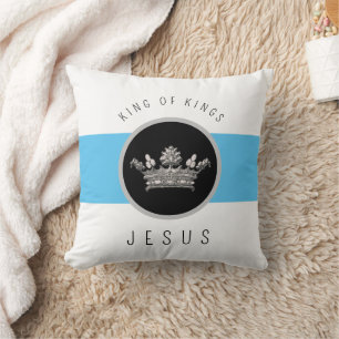 Elegant King of Kings Jesus Crown Christian Cushion
