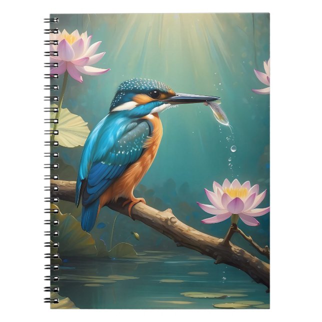 Elegant Kingfisher Bird  Notebook (Front)