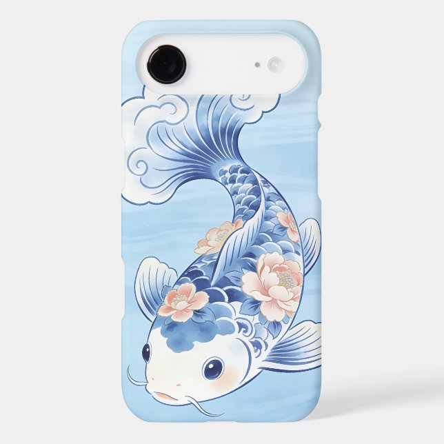Elegant Koi Fish Porcelain Phone Case (Back)