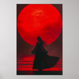 Elegant Korean Beauty Silhouette Poster