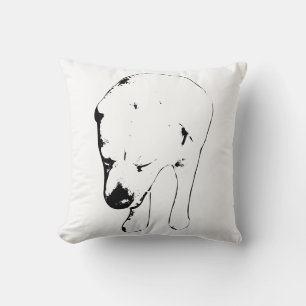 Elegant Labrador Portrait, Downcast Gaze Cushion