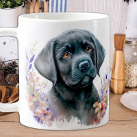 Elegant Labrador Retriever Floral Puppy Dog