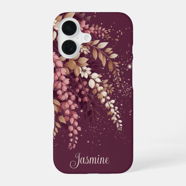 Elegant Laburnum Cascade iPhone 16 Case (Back)