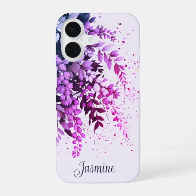 Elegant Laburnum Cascade iPhone 16 Case (Back)