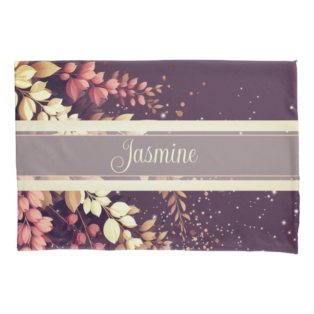 Elegant Laburnum Cascade Pillowcase (Front-Left)