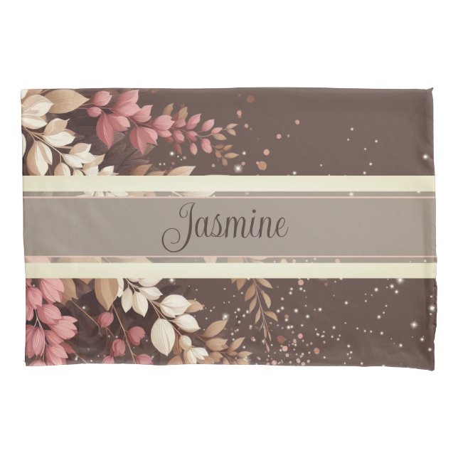 Elegant Laburnum Cascade Pillowcase (Front-Left)