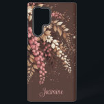 Elegant Laburnum Cascade Samsung Galaxy Case<br><div class="desc">A cascading display of Laburnum flowers,  blending soft golden and pink hues against a deep,  rich background.</div>