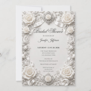 Elegant Lace Bridal Shower Invitation
