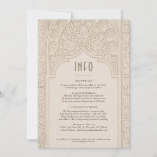 Elegant Lace Design Wedding Islamic Motifs Info Invitation