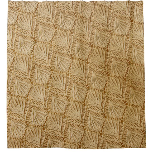 Elegant lace fabric: textured patterns. shower curtain (Front)