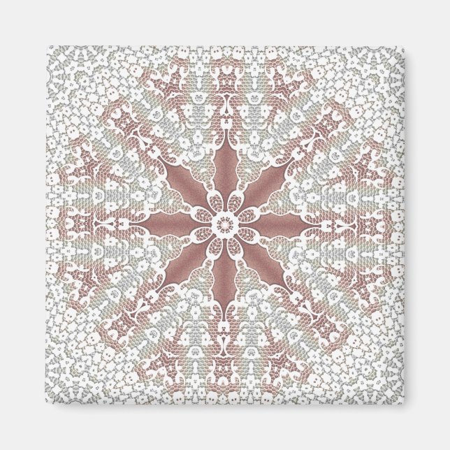 Elegant Lace Floral Magnet (Front)