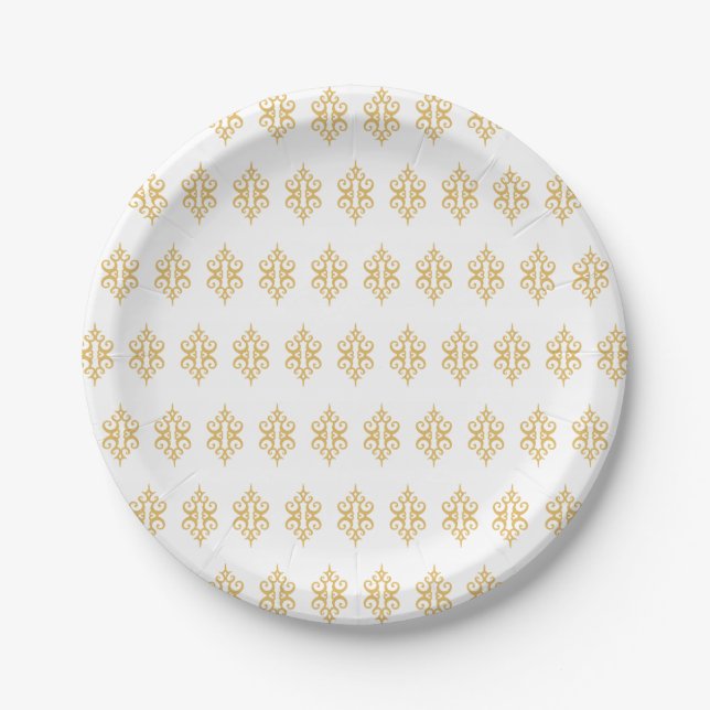 Elegant Lace Pattern Paper Plates (Front)
