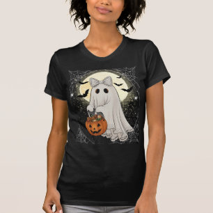 Elegant Lace Trick-or-Treat Ghost T-Shirt