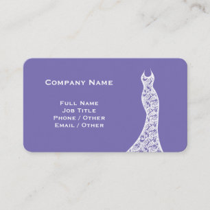 Elegant Lace Wedding Dress violet Business Card