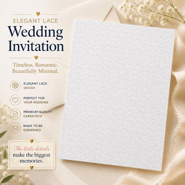 Elegant Lace Wedding Invitation Minimal (Creator Uploaded)