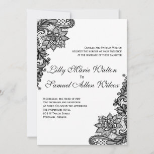 Elegant Lace Wedding Invitations
