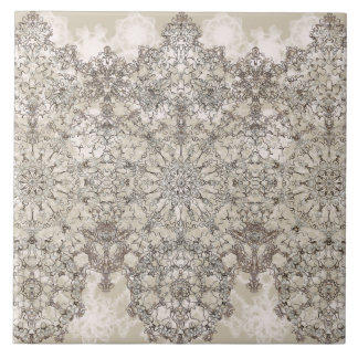 Elegant laced  golden white pattern ceramic tile