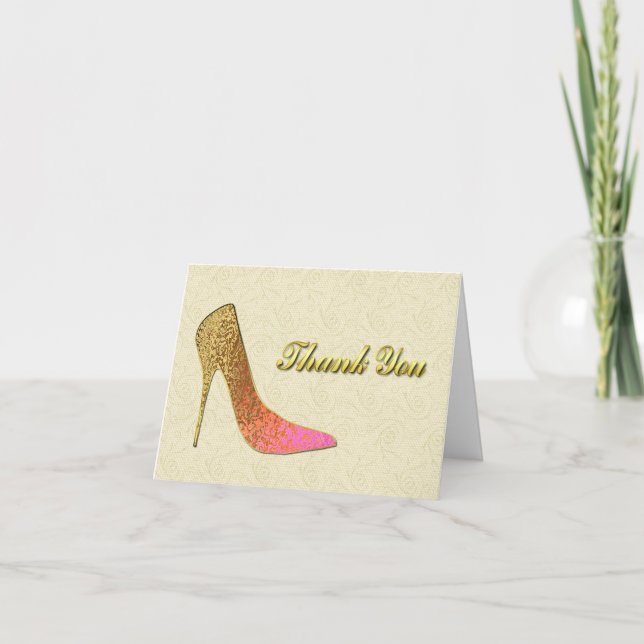 Elegant Ladies Thank You Note Card (Front)